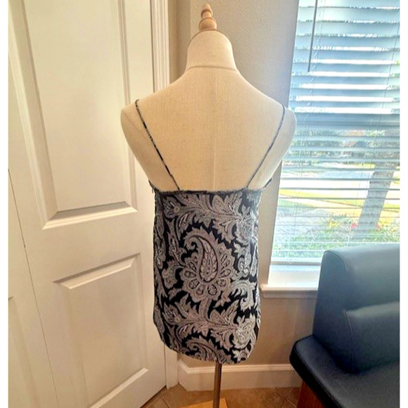 Louis Vuitton Metal Beaded Silk Paisley Printed Tank Top Camisole Women SZ 34 XS - Picture 6 of 16